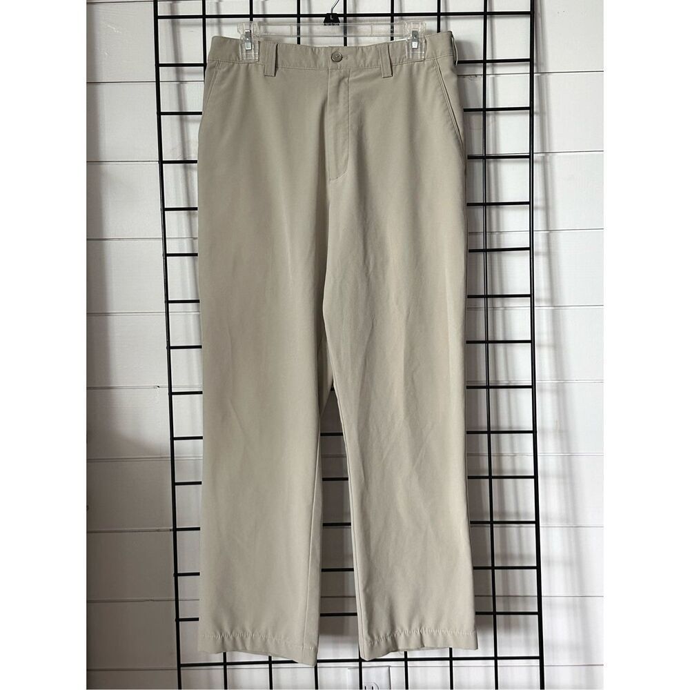 Auburn University CUTTER & BUCK‎ DryTec Pants Mens 32x32 Beige Flat Front